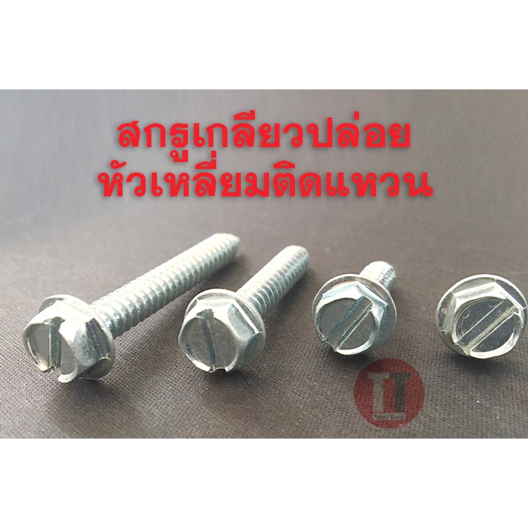 Tools 31 บาท สกรูเกลียวปล่อยหัวเหลี่ยม ติดแหวน #10 Home & Living