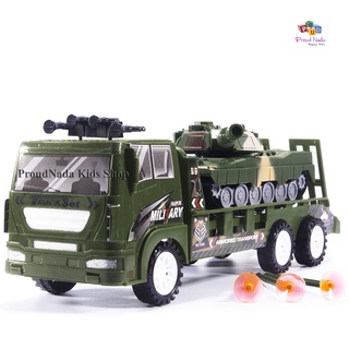 ProudNada Toys ของเล่นเด็ก รถเทรลเลอร์ รถถัง(ยิงปืนได้) INERTIA SPECIAL CONSTRUCTION