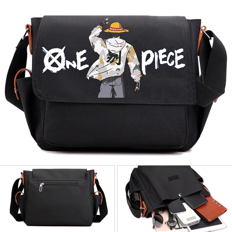One Piece กระเป๋าสะพายไหล่สำหรับผู้ชายอะนิเมะกระเป๋าสะพายข้าง