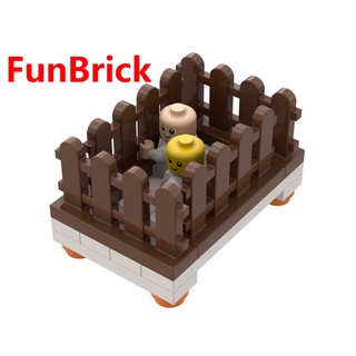 [Funbrick] อุปกรณ์เสริมโมเดลฟิกเกอร์ธีมเมืองเป็นมิตรต่อสิ่งแวดล้อมสีน้ําตาลสําหรับเด็ก