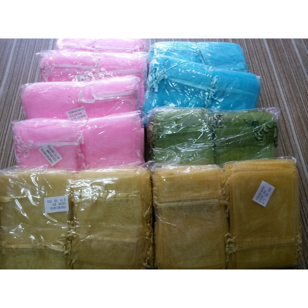 ถุงผ้าไหมแก้ว ทุกขนาด 1 แพค ( 100 ใบ ) พร้อมส่ง