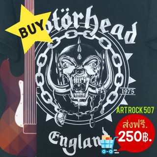 เสื้อวง​ ร็อค​ เมทัล​ Heavy​ Metal​ Rock​ เนื้อผ้า cotton100% วง​ Motorhead