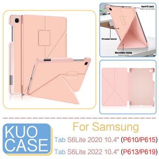 เคสโทรศัพท์มือถือ แบบพับได้ พร้อมช่องใส่ปากกา สําหรับ Samsung Tab S6 Lite 2020 P610 P616 S6Lite 2022 P613 P619 10.5 นิ้ว