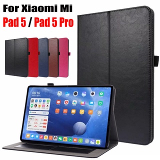 เคสแท็บเล็ตหนัง Pu แบบตั้งได้สําหรับ Xiaomi Pad 5 / Pad 5 Pro Mi Pad5 11.0" 2021