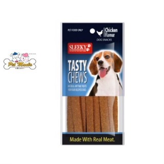 (รสไก่)SLEEKY Tasty Chew - Strap ขนมขบเคี้ยวแบบแผ่น 50g.