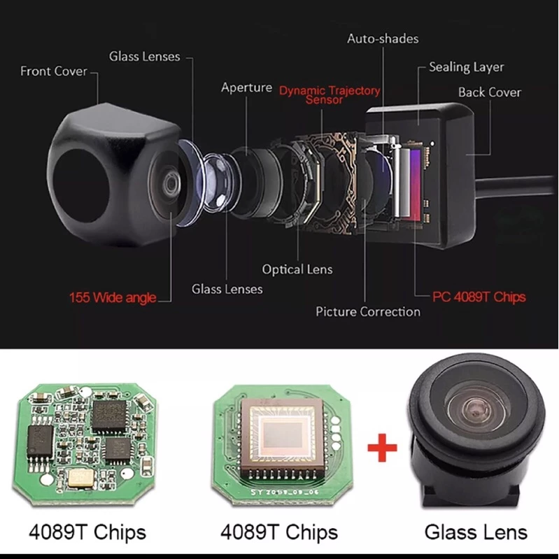 กล้องถอยหลังติดรถยนต์ HAT CAMERA  สีดำ thumbnail 10