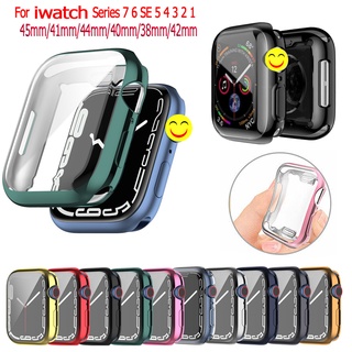 เคส iwatch series 7 tpu พร้อมฟิล์มกันรอยหน้าจอ iwatch series 7 6 se 5 4 3 2 1 45มม 41มม 44มม 40มม 42มม 38มม