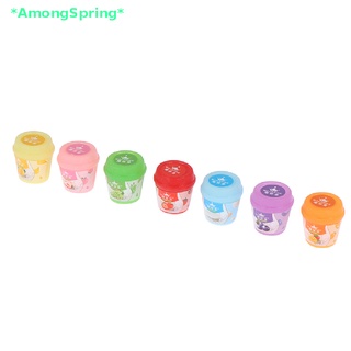 Amongspring&gt; กล่องโยเกิร์ตจําลอง ขนาดเล็ก 1/12 DIY สําหรับตกแต่งบ้านตุ๊กตา 5 ชิ้น ต่อชุด