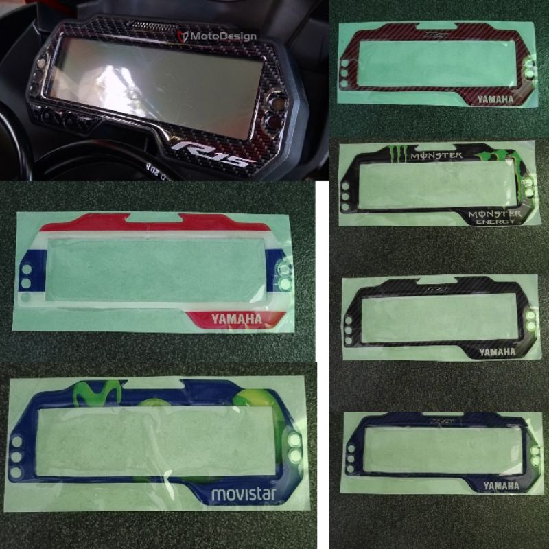 R15 SPEEDOMETER RAISED EMBLEM สติ๊กเกอร์คุณภาพดีที่สุด SPEEDOMETER PROTECTOR