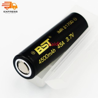 BST ถ่านชาร์จ ขนาด 21700 IMR 3.7v 4500mAh 45A ของแท้ (สีดำ 1 ก้อน)