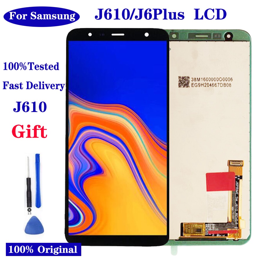 Original For Samsung Galaxy J6   2018 J6 Plus J610 J610F SM-J610F/DS J4 Plus J415 J415F LCD Display Touch Screen Sensor
