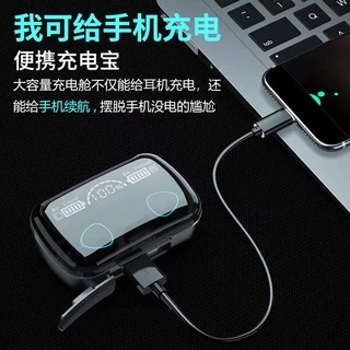 หูฟังบลูทูธ m10 tws bluetooth 5.1 ของแท้คุณภาพดี สเตอริโอ เบสหนัก รองรับโทรศัพท์มือถือทุกเครื่อง โทร ฟังเพลง เล่นเกม