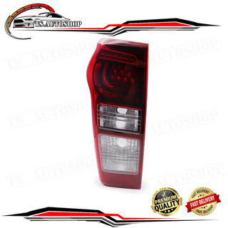 เสื้อไฟท้าย LED เลนส์แดงเข้ม เบ้าดำ ข้างซ้าย Lh 1ชิ้น เทียม Isuzu D-max X-Series V-Cross