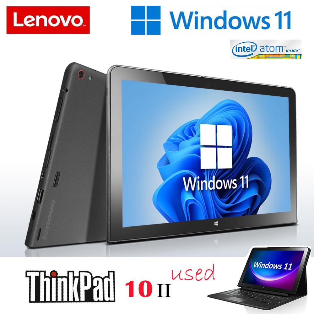 แท็บเล็ต คอมพิวเตอร์ Lenovo ThinkPad 10 WIN10/11 128GB 10.1 นิ้ว FHD+ IPS® X7-z8750 แรม Wi-Fi 4 แกน 4GB 11 สีดํา สําหรับแล็ปท็อป คอมพิวเตอร์