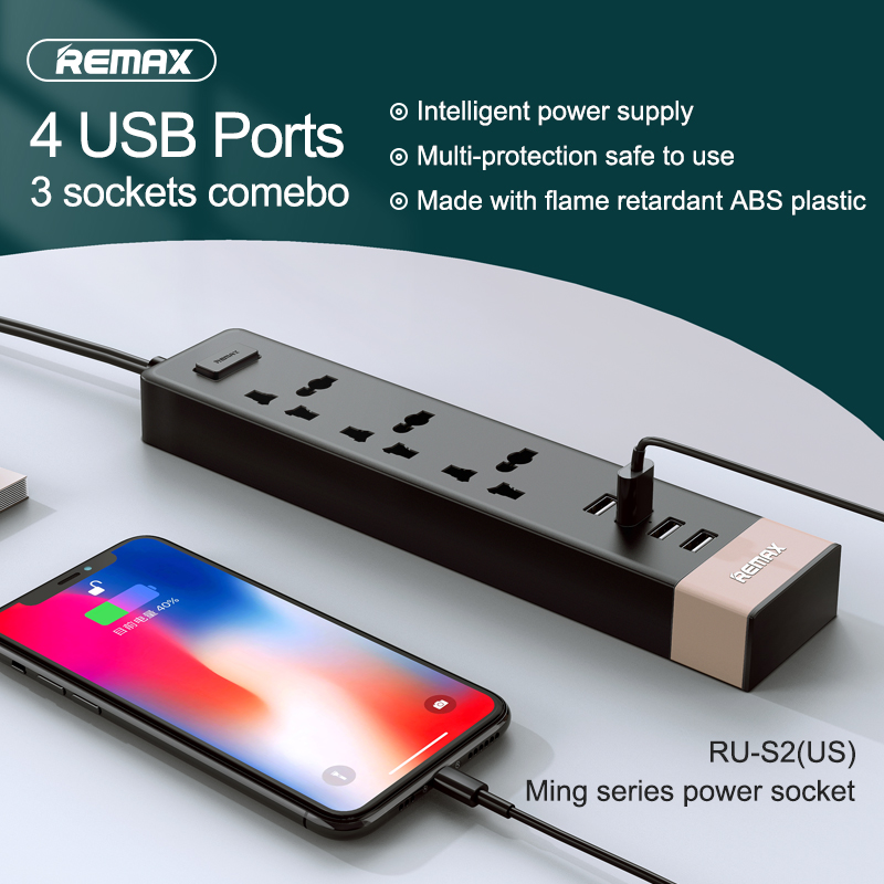 REMAX POWER ( Usb Socket ) Remax Ru - S 2 4 Usb พอร์ตพาวเวอร์ซัพพลาย 3 ...