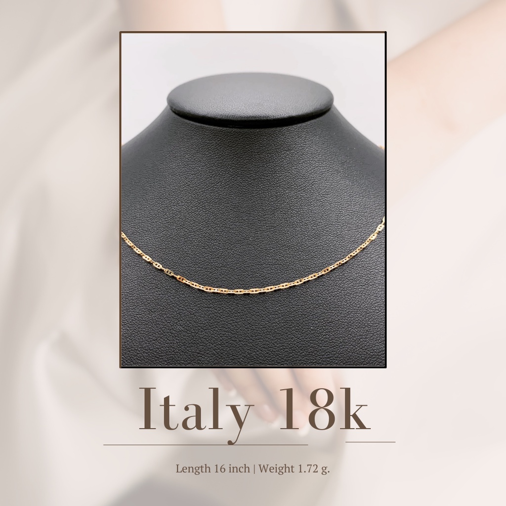 สร้อยคอทอง 18K (Italy Necklace) 1.70 กรัม