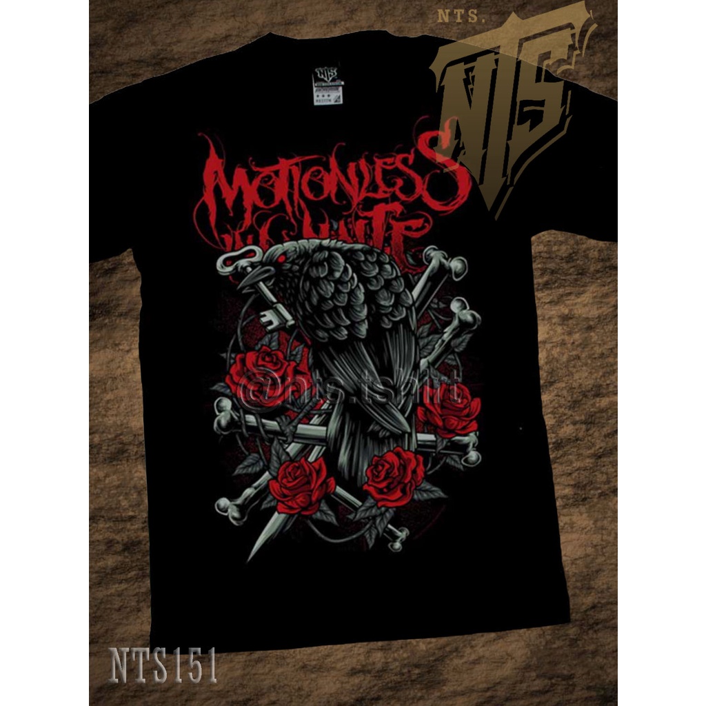 NTS 151 Motionless in White ROCK เสื้อยืด ลายวงดนตรี ซิลค์สกรีน ผ้าคอตตอนหนานุ่ม ไม่หดไม่ย้วย สีดำ S M L XL XXL
