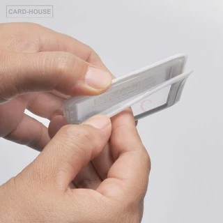 กรอบใส่บัตรพนักงาน แนวตั้ง 12 สี Double-side PP Card Holder T-001V บรรจุ 1 ชิ้น