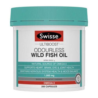 Swisse wild fish oil 1000 mg 200 Capsules ปกใหม่ จากออสเตรเลีย