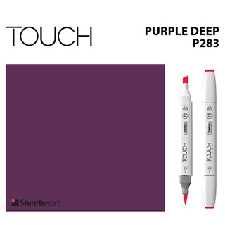 TOUCH TWIN BRUSH MARKER P283 (PURPLE DEEP) / มาร์คเกอร์หัวพู่กัน-หัวตัดขนาดกลาง รหัส P283 (PURPLE DEEP)