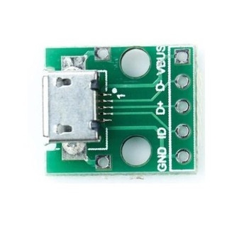 อะแดปเตอร์ Micro USB to DIP Adapter 5pin Female Connector B Type PCB Converter