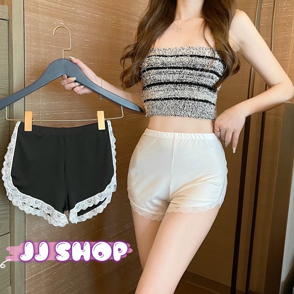 JJ shop💜 พร้อมส่ง กางเกงซับในผู้หญิง ขอบลูกไม้เรียบเนียนใส่สบายกระชับผิว "KK010/AQK-1"