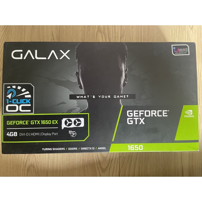 GALAX GTX 1650 EX 1-Click OC 4GDDR5 มือสอง ประกัน ascenti 07/2023 RAM Samsung