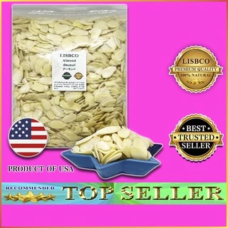 อัลมอนด์สไลด์ ดิบ เต็มแผ่น 1 กก. Slices Almond Raw 1 kg AA+ สินค้านำเข้าจากอเมริกา สด ใหม่ สวย สะอาด