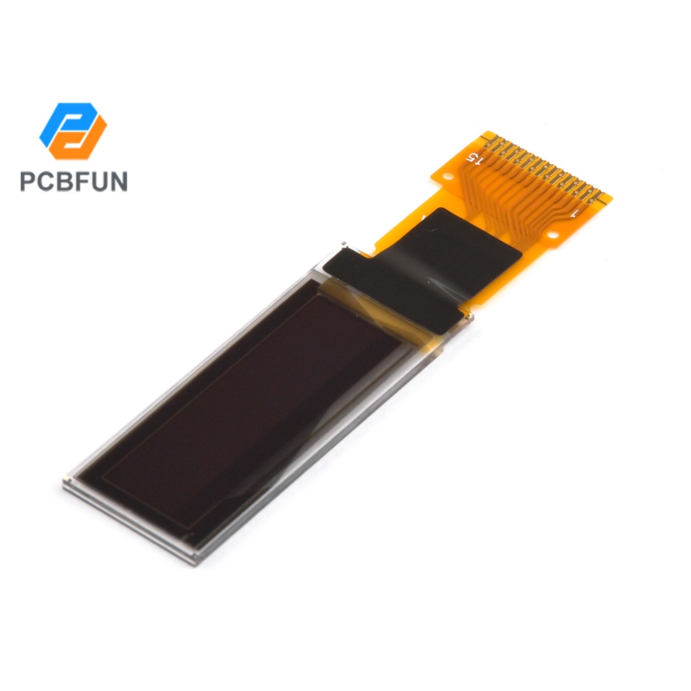 Pcbfun โมดูลหน้าจอ LCD OLED 0.91 นิ้ว ความละเอียด 15PIN 3.3V ชิปไดรเวอร์ 128*32 SSD1306 SPI (สีขาว สีฟ้า)