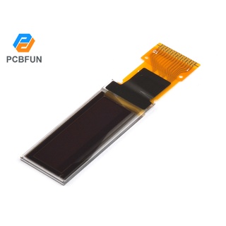 Pcbfun โมดูลหน้าจอ LCD OLED 0.91 นิ้ว ความละเอียด 15PIN 3.3V ชิปไดรเวอร์ 128*32 SSD1306 SPI (สีขาว สีฟ้า)