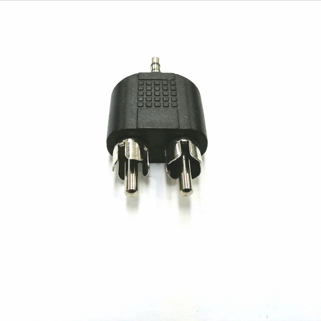 Converter Adapter Jack 3.5mm M Ster To RCA*2 M ตัวแปลงเสียงแจ็ค 3.5มม. Ster ออก RCA*2