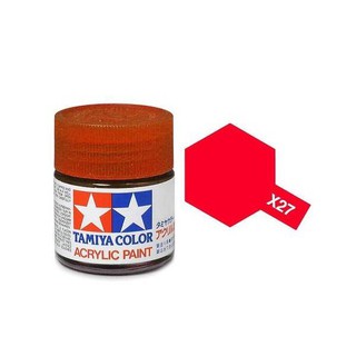 สีสูตรน้ำ TAMIYA X-27 Clear Red (10 ml)