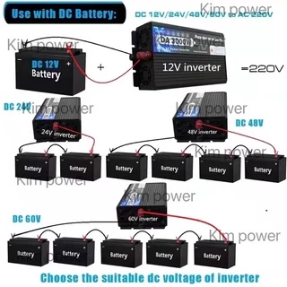 อินเวอร์เตอร์/DA 3500W 3000W 1600W 12V/24Vอินเวอร์เตอร์เพียวซายเวฟ Inverter pure sine wave พร้อมส่งจากไทย ราคาโรงงาน
