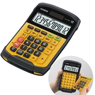 Casio Calculator เครื่องคิดเลข คาสิโอ รุ่น WM-320MT แบบกันน้ำ 12 หลัก สีเหลือง