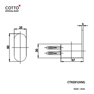 COTTO ขอแขวน รุ่น CT0281(HM) ARCH