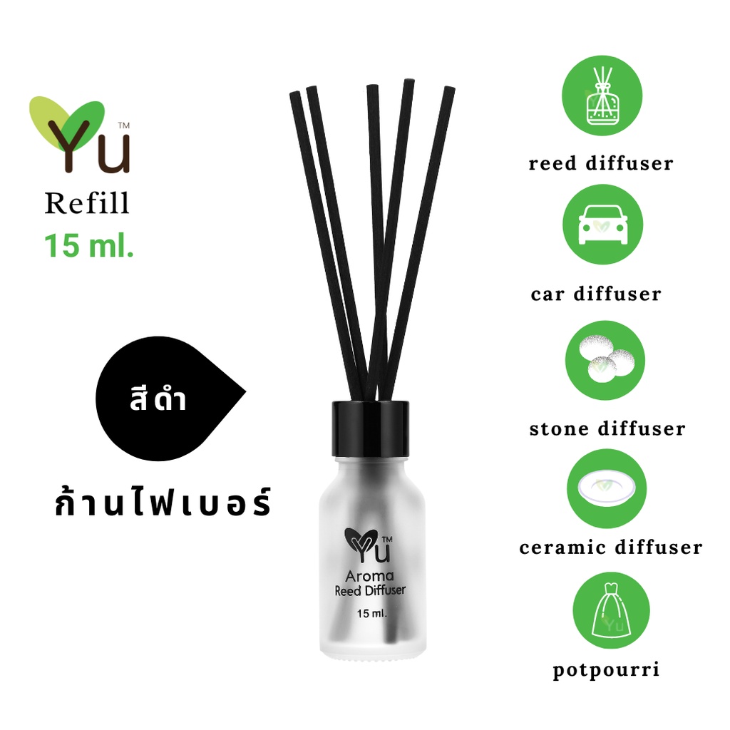  Mini Refill 15 ml.  กลิ่นที่ 81-96   Room Diffuser กลิ่นหอมชื่นใจสุดๆ ผ่อนคลายสบายอารมณ์ | น้ำหอมแขวนในรถ ก้านไม้หอม