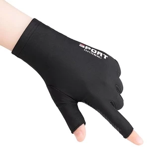 ถุงมือมอเตอร์ไซค์ ปั่นจักรยาน ตกปลา Unisex ถุงมือ กันแดด ระบายอากาศ ยืดหยุ่น กันแดด กิจกรรมกลางแจ้ง สำหรับการขับรถ ตกปลา