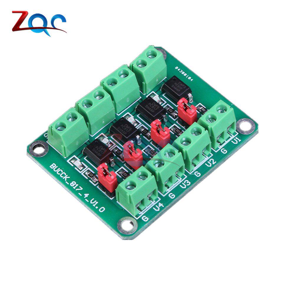 PC817 4 Channel Optocoupler Isolation Board Voltage Converter Adapter Module 3.6-30V Driver Photoelectric Isolated Module