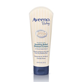 Aveeno Baby Soothing Relief Moisture Cream 227g. [กล่องสีน้ำเงิน]