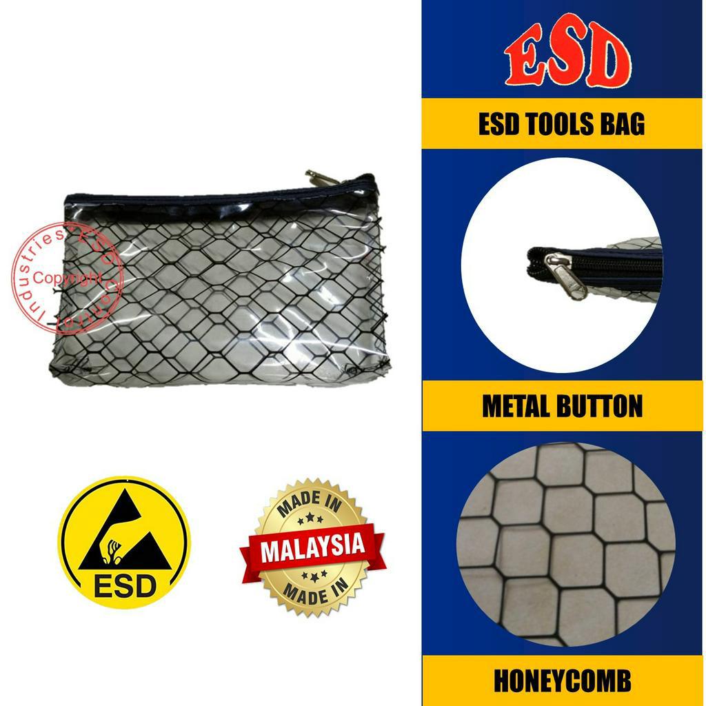 ESD - ANTISTATIC PVC HONEYCOMB TRANSPERENT TOOLS BAG