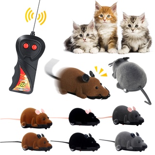 ของเล่นสัตว์เลี้ยง Wireless Electronic Remote Control Rat Plush RC Mice Toy Cat Funny Scary Trick Toys