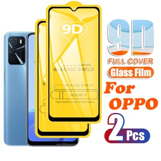 ฟิล์มกระจกนิรภัยกันรอยหน้าจอ 9D สําหรับ OPPO A74 A95 A52 A92 F5 Youth F7 A3s A5s A7 A12 A15 A15s A16 A31 A33 A53 A54 A55 A5 A9 2020 Reno 4 5 6 2 ชิ้น