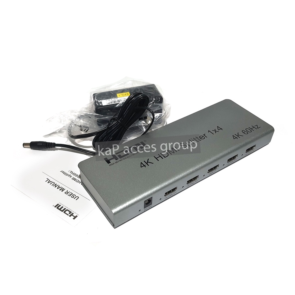 กล่อง hdmi 2.0 SPLITTER 4Port (เข้า1 ออก4จอพร้อมกัน) 4K 60Hz แท้ HDTV