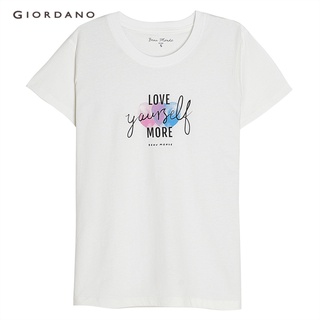 เสื้อผ้ามีสไตล์GIORDANO【Online Exclusive】เสื้อยืดผู้หญิง แขนสั้น Womens Cotton Tee 13391009รหัสเต็มS-3XL