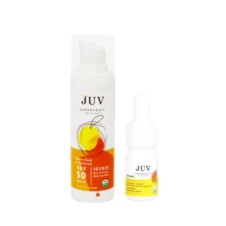 JUV Matte-Fluid UV (30 ml) และ JUV Serum Brightening Vit C+ (5 ml)