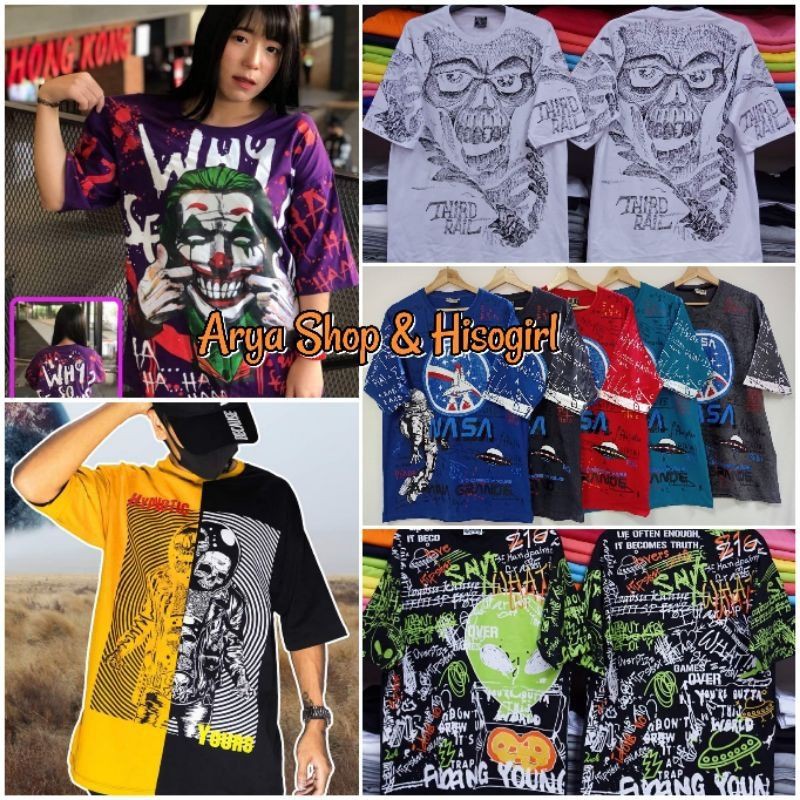 เสื้อยืด ผ้าคอตตอนพรีเมี่ยม OVP ลายหน้าหลัง อก46"