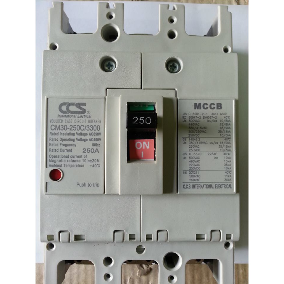 เบรคเกอร์ 3P  MCCB  โนฟิวล์ เบรคเอกร์  CM30-250CW 3P 250A,200A,150A,125A
