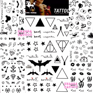 แทททู 4ใบ100บาท รอยสักชั่วคราว tattoo แทททูสติกเกอร์