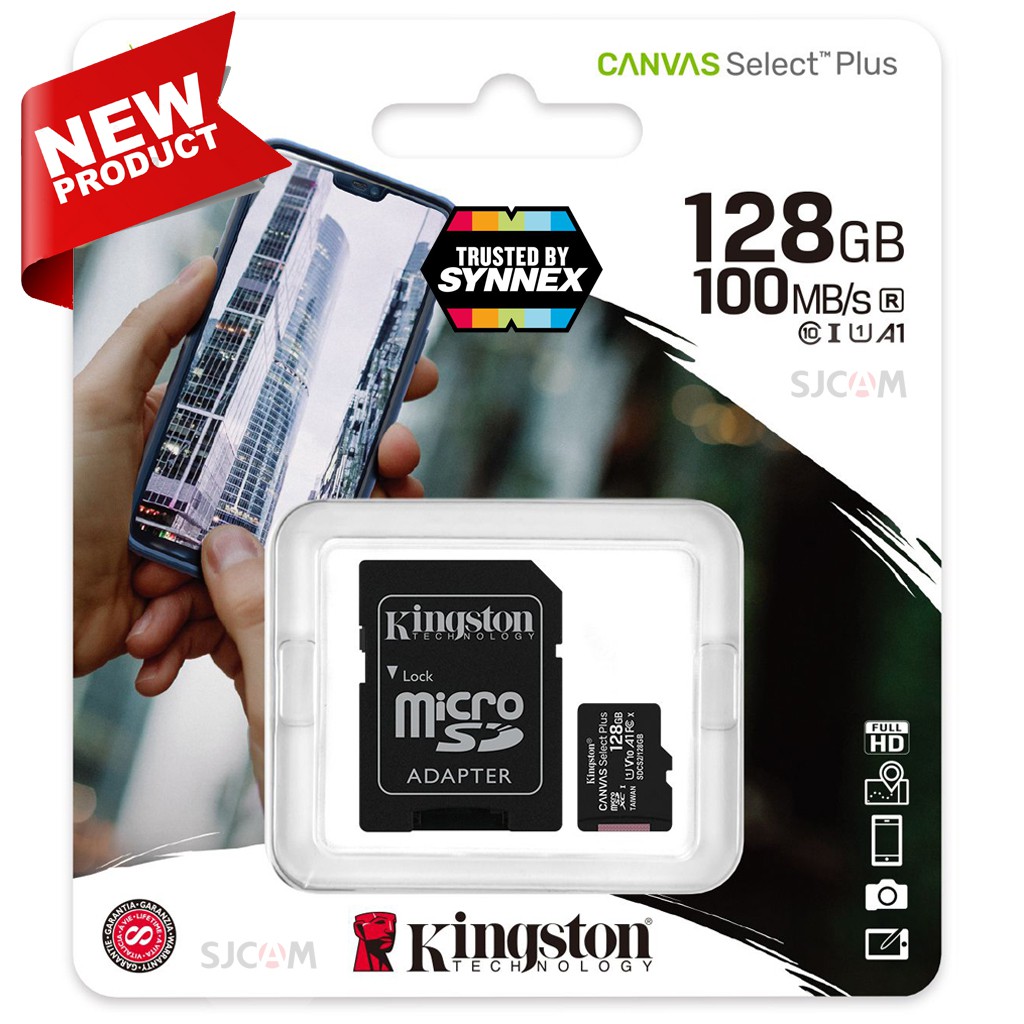 Kingston Micro SD Card 16,32,64,128 GB (SDCS2) Canvas Class10 UHS-I 100MB/s มี SD Adapter Lifetime