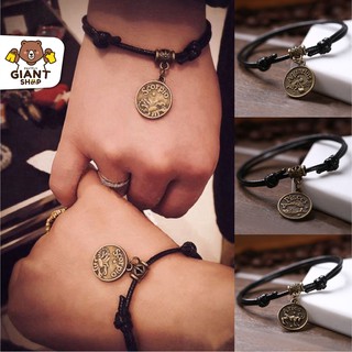 GIANTSHOP สร้อยข้อมือ 12 ราศี สร้อยคู่ เกาหลี Constellation Unisex